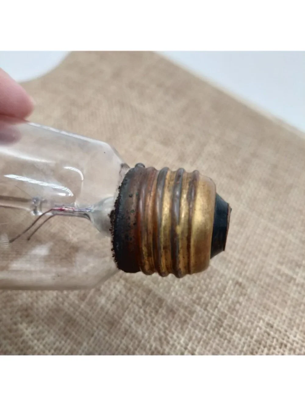 Antique Mazda National Edison Clear Tipped Light Bulb Filament Tested Works